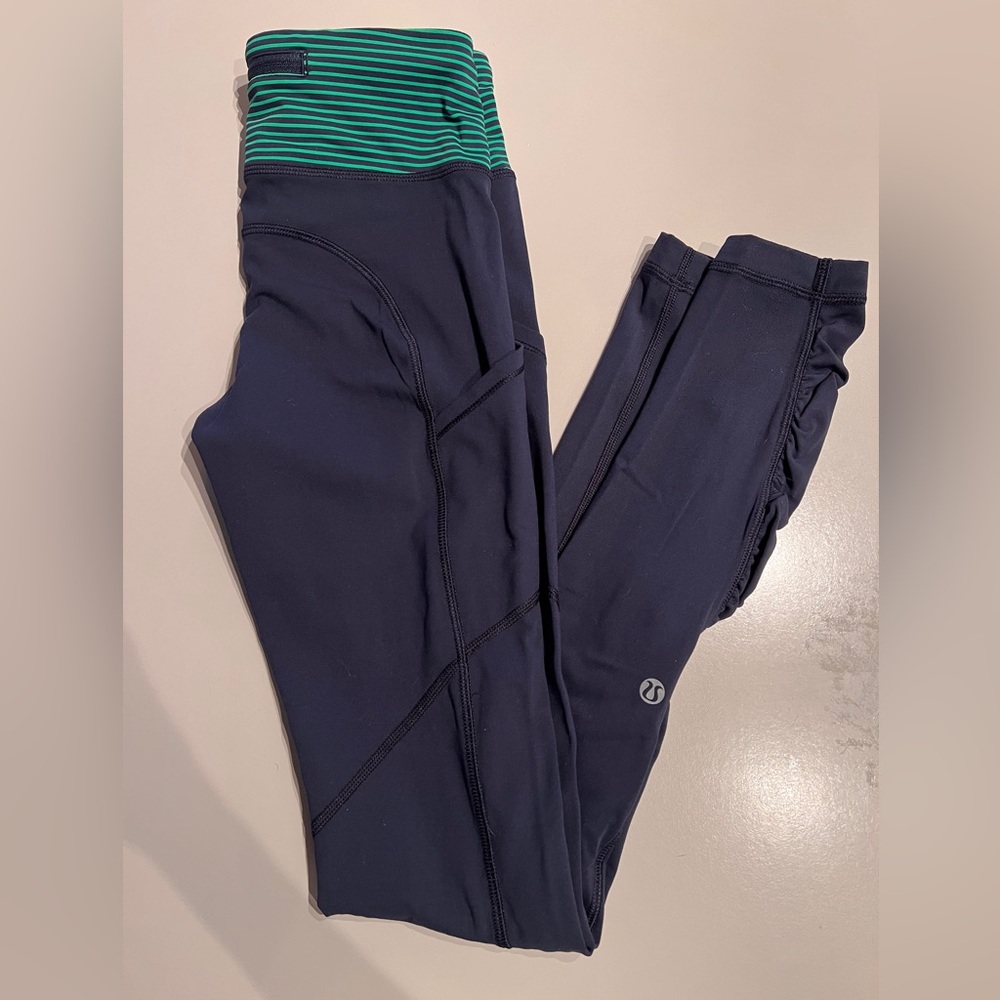 Lululemon Speed Tights Inkwell Green size 2